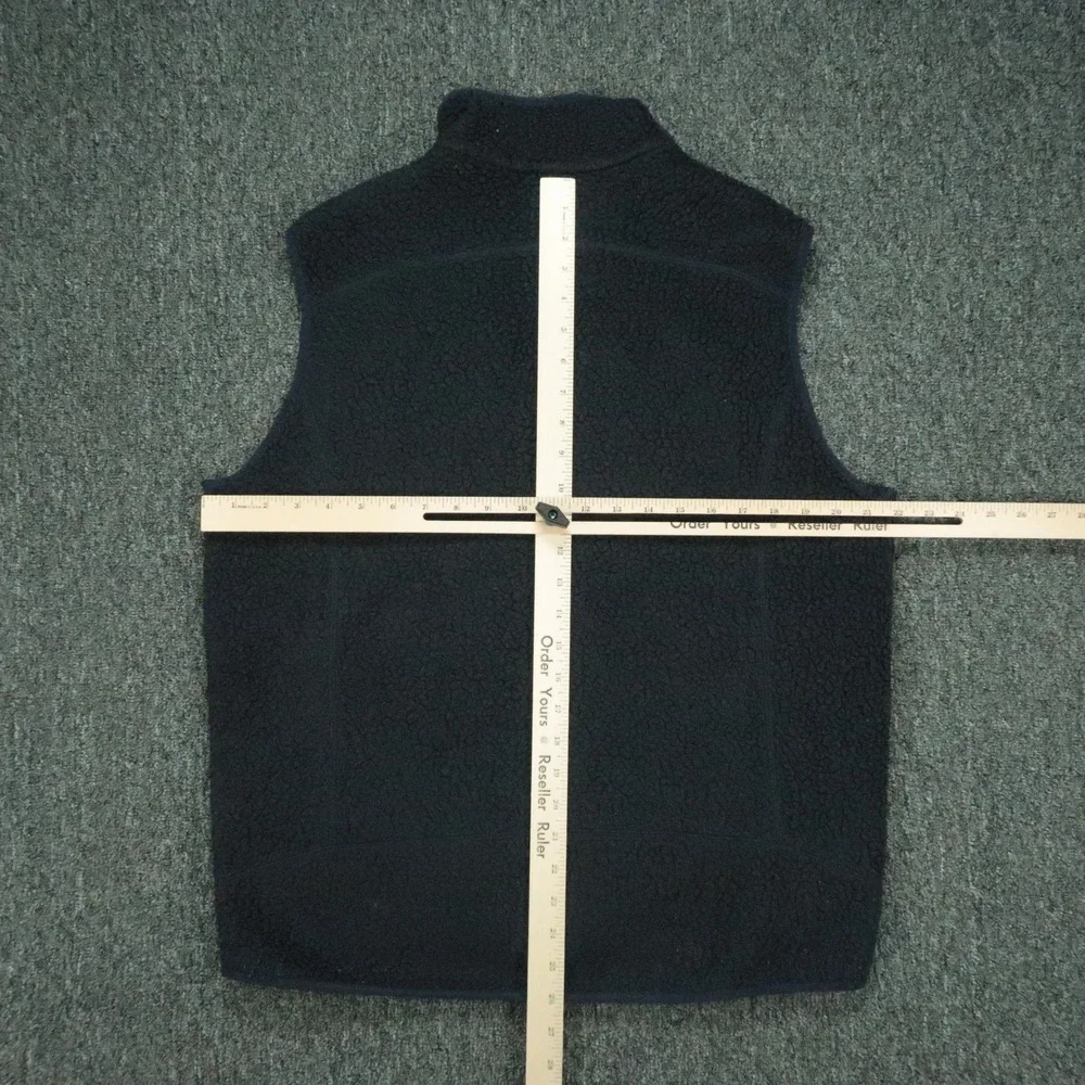 Patagonia Vest Mens Large Blue Retro Pile Vest Full Zip Pockets Fleece